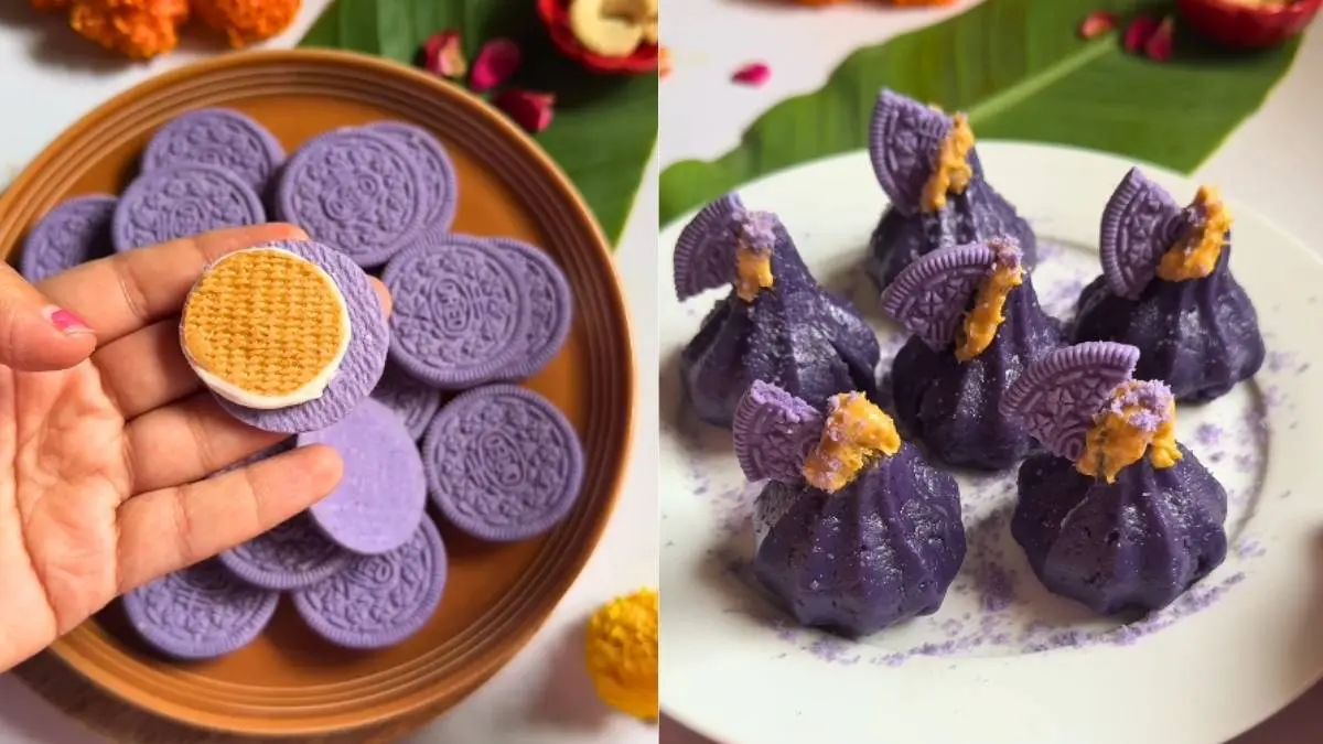 Ganeshotsav 2026: Offer Bappa BTS Purple Oreo Modak Bhog; Recipe Inside