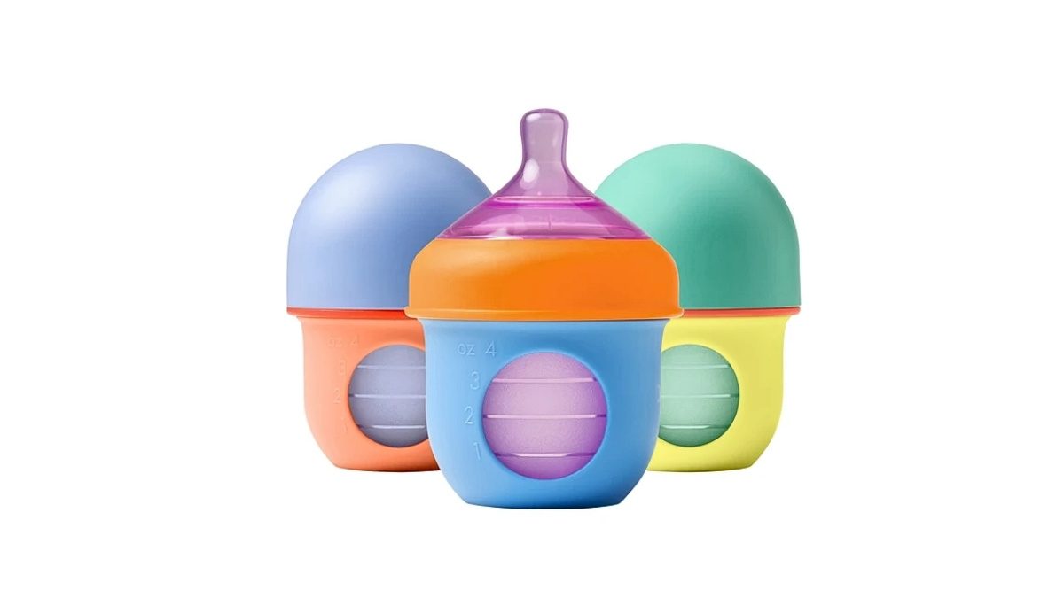 Oman Flags Boon NURSH 8 Oz Silicone Bottle Over Detachable Parts, Choking Risk