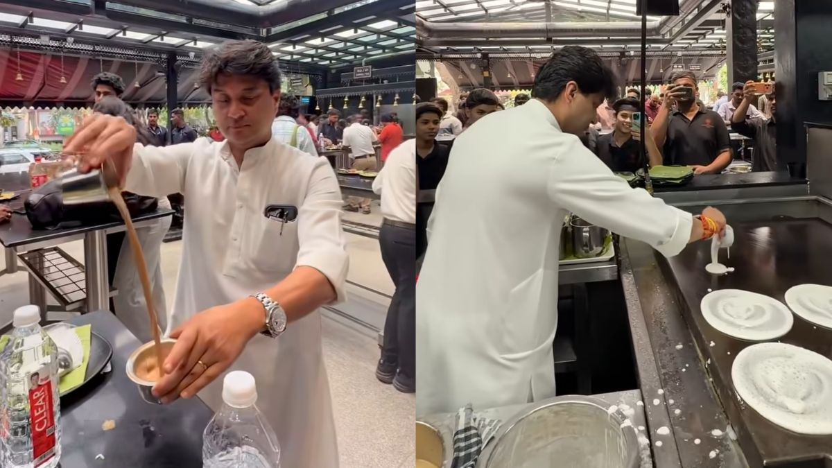 Jyotiraditya Scindia’s Filter Coffee Pour Steals The Show At Rameshwaram Cafe In Bengaluru