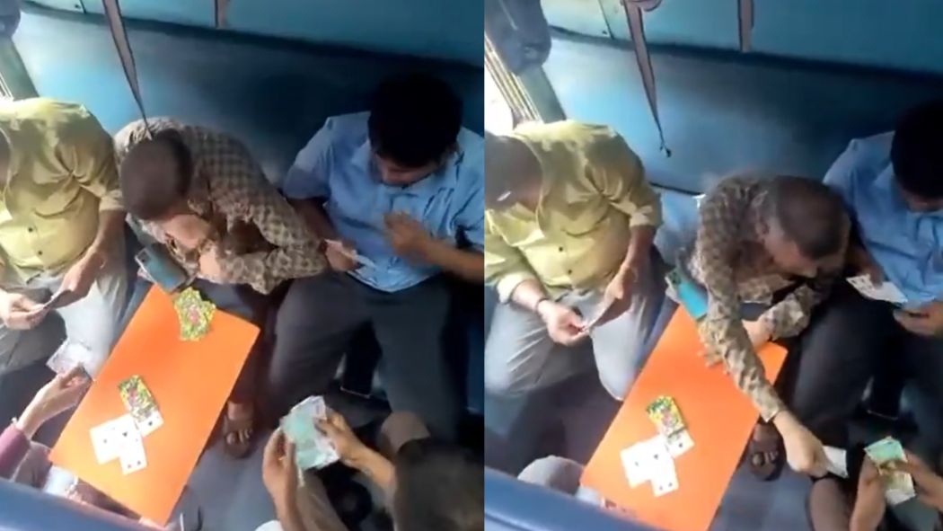 Viral Video Of Passengers Gambling & Playing Cards On Mumbai-Valsad Train Sparks Outrage