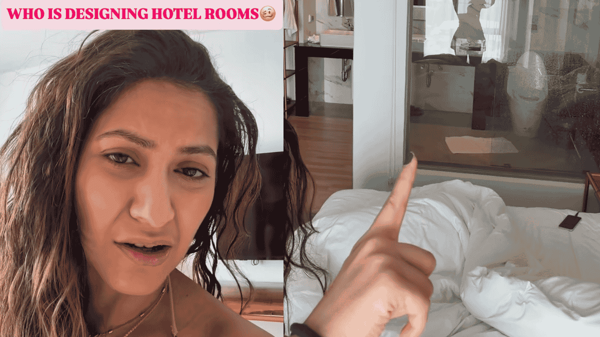 ”What Kind Of Sickos?” Influencer Sakshi Shivdasani Calls Out Glass Bathrooms In Hotel Rooms