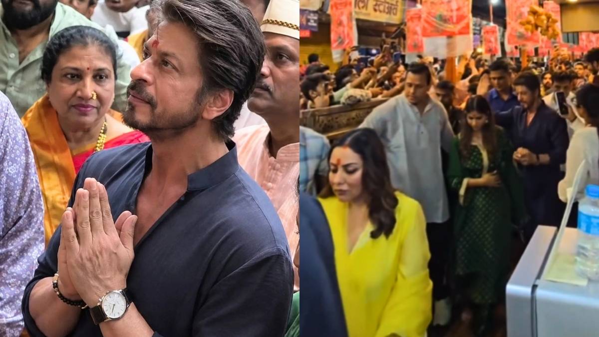 Shah Rukh Khan’s ₹43 Lakh Pink-Gold Watch At Lalbaugcha Raja Visit Catches Internet’s Attention