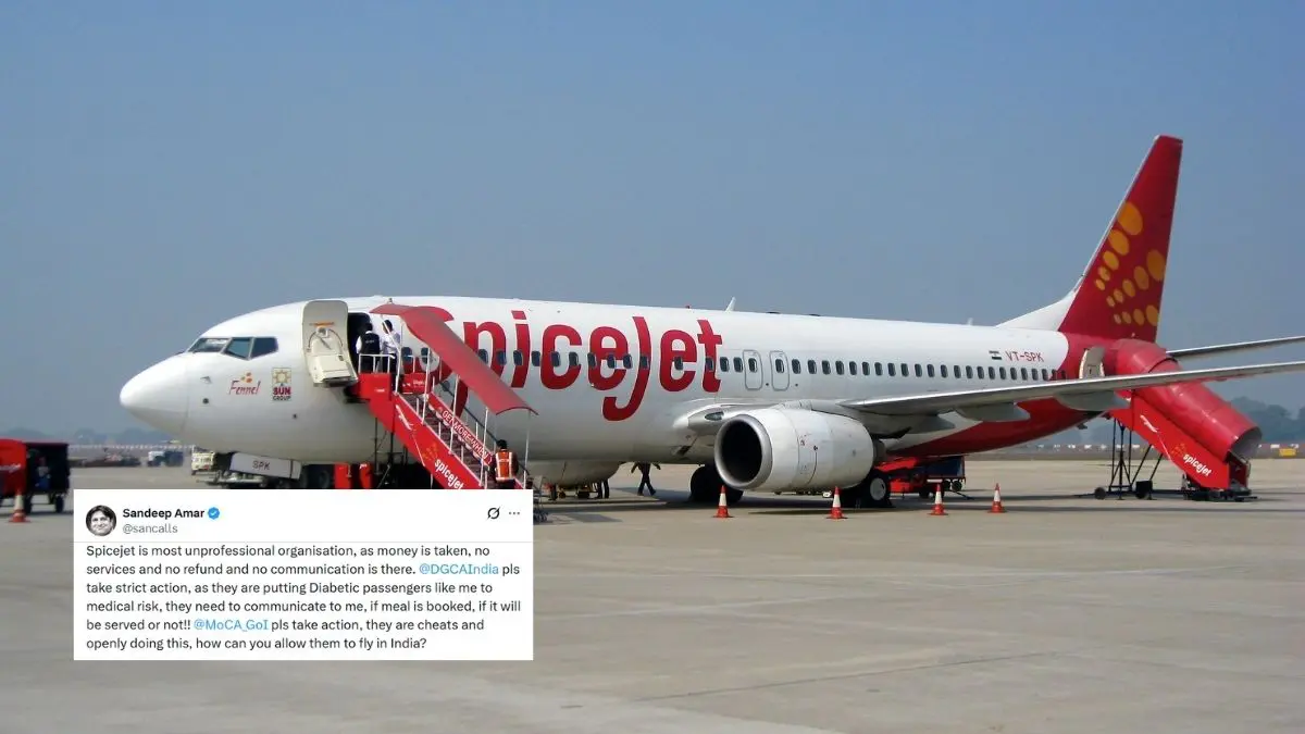 ‘No Meals, Drinks Or Priority Services’: Diabetic SpiceJet Passenger Seeks Refund After Paying Extra