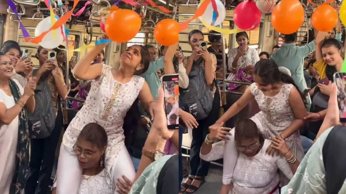 Video: Woman Breaks Dahi Handi In Mumbai Local As Passengers Cheer Along In Heartwarming Moment