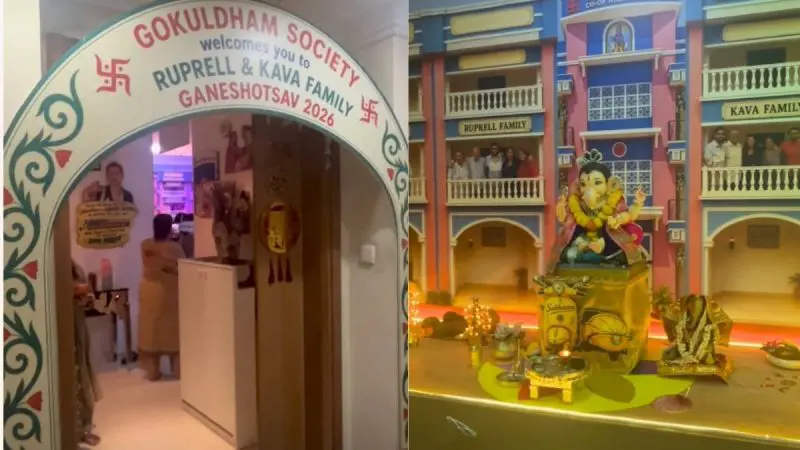 Taarak Mehta Fans Take Ganpati Celebrations Up A Notch With A Gokuldham Society-Themed Decoration