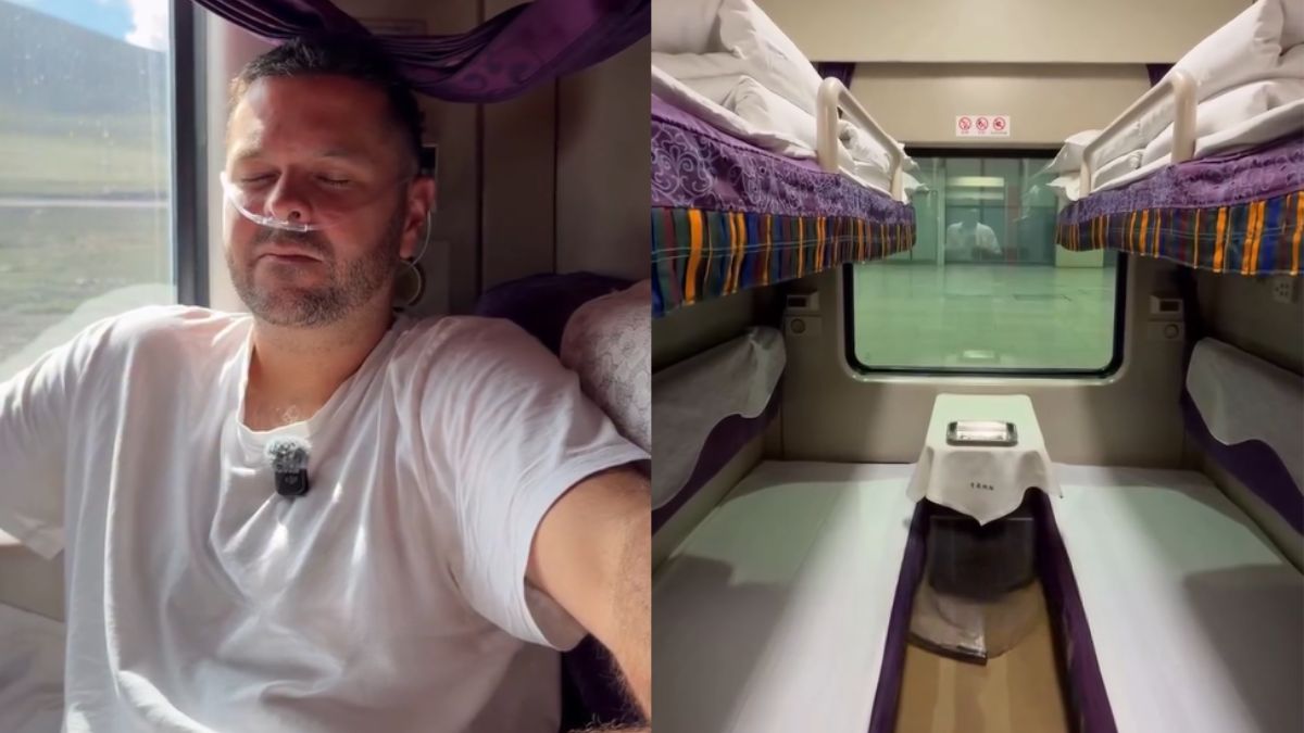 16,500 Feet High, A Train In China Needs Passengers To Use Oxygen During The Journey