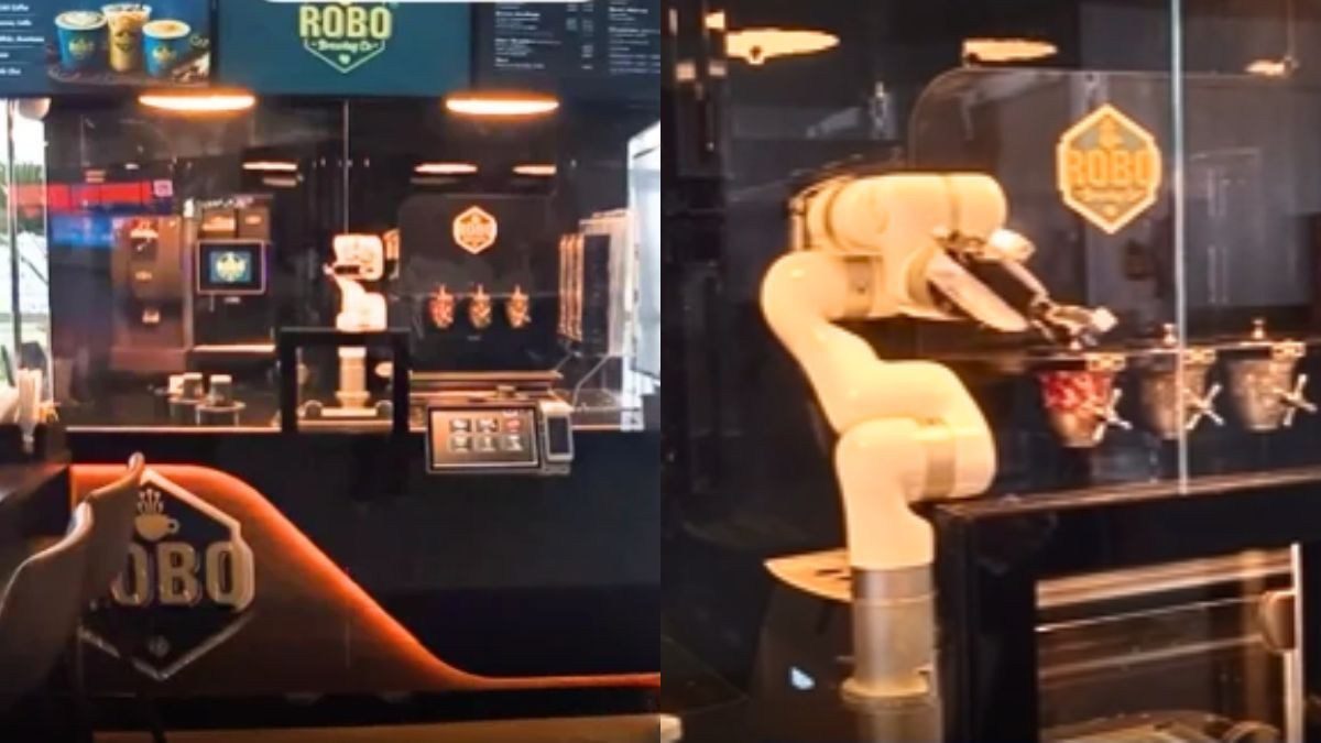 Robotic Arm Serves Coffee & Ice Cream In Just 2 Minutes At Delhi Airport’s Terminal 3
