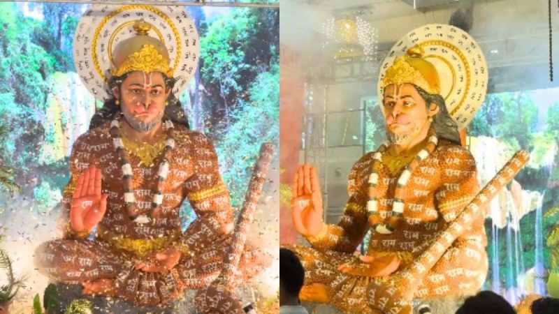24-Ft-Tall Hanuman Statue Made Of 50,000 Stones Unveiled In Lucknow; Enters Asia Book Of Records