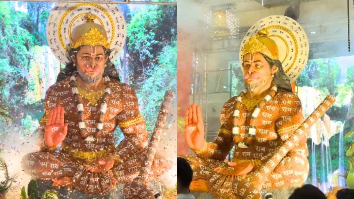 24-Ft-Tall Hanuman Statue Made Of 50,000 Stones Unveiled In Lucknow; Enters Asia Book Of Records