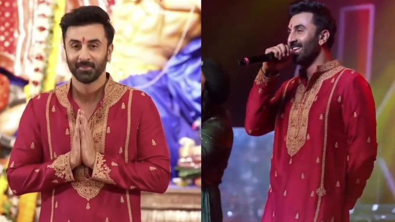 Ranbir Kapoor Joins Harshdeep Kaur For ‘Kabira’ At Mumbai’s Star-Studded Durga Puja Pandal