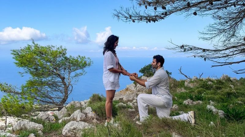 Archana Puran Singh’s Son Ayushmaan Sethi Proposes To Samiksha Shetty In Capri, Italy