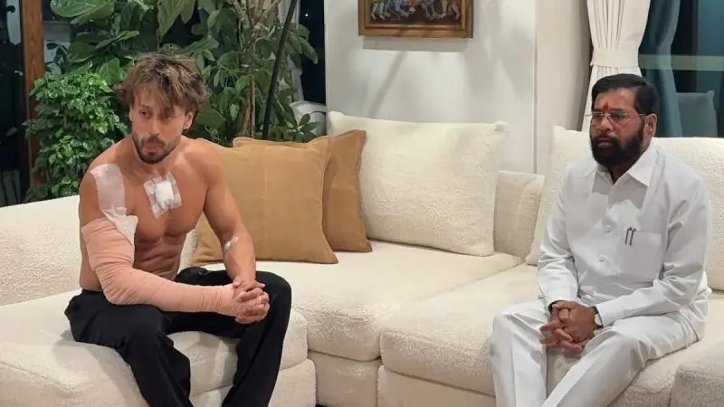 Tiger Shroff’s 1st Pics After Firing Incident Shows Injuries On Arm, Chest; Meets Eknath Shinde