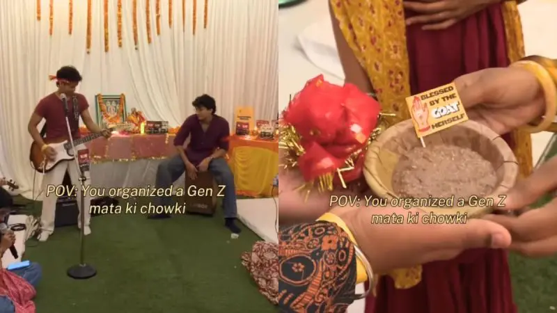 Gen Z Turns Mata Ki Chowki Into A Festive Night Of Bhajans, Dancing & ‘Punya Points’