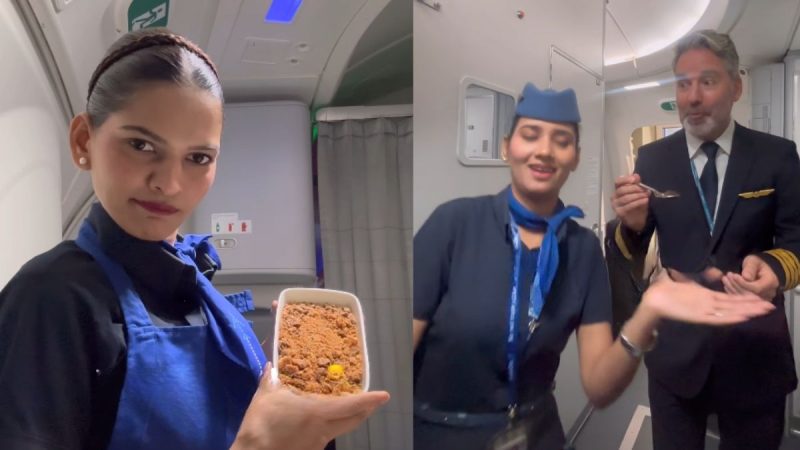 IndiGo Crew Makes A Hide & Seek Cake Mid-Flight To Give Captain A Sweet Farewell