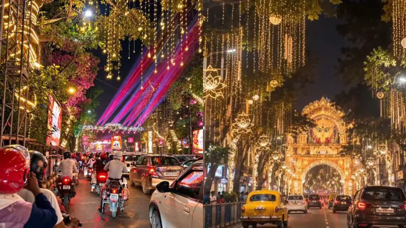 In Pics: Durga Puja At Park Street Looks Straight Out Of A Dream; You Might Think It’s AI!