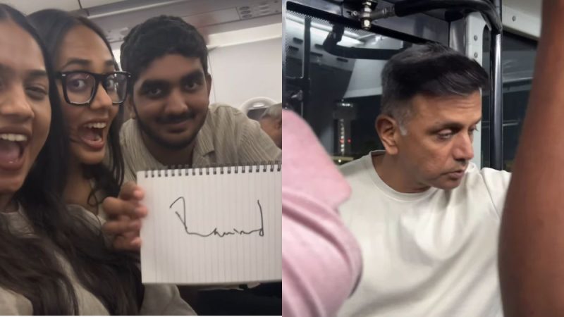 Three Siblings Spot Rahul Dravid On IndiGo Flight, Get His Autograph & Call Him Sweet