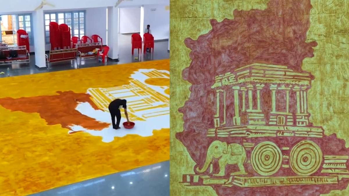 No Paint, Just Spices! World’s Largest Spice Painting By Indian Artist Enters Guinness World Record